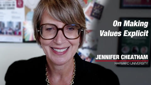 Jennifer Cheatham On Making Values Explicit